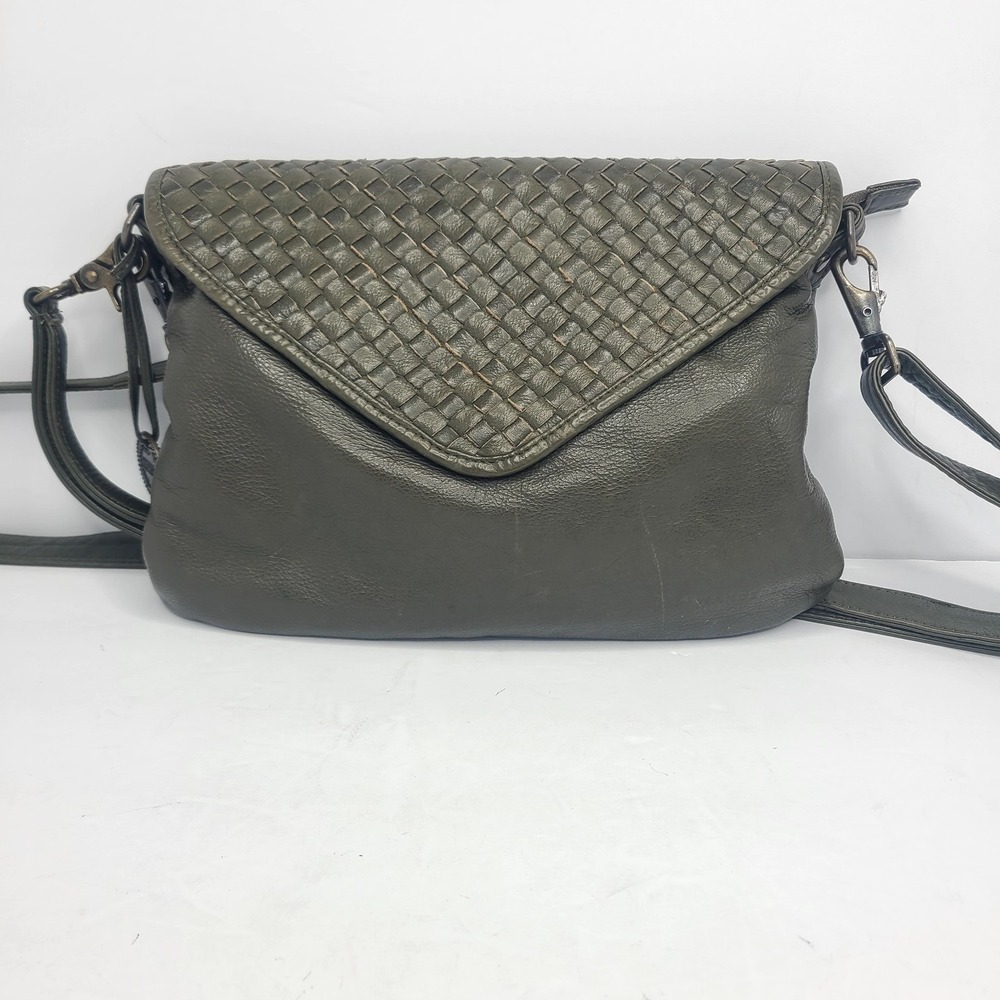 Wanderers Travel Co The‎ Marseille Woven Leather Crossbody Envelope Clutch Bag